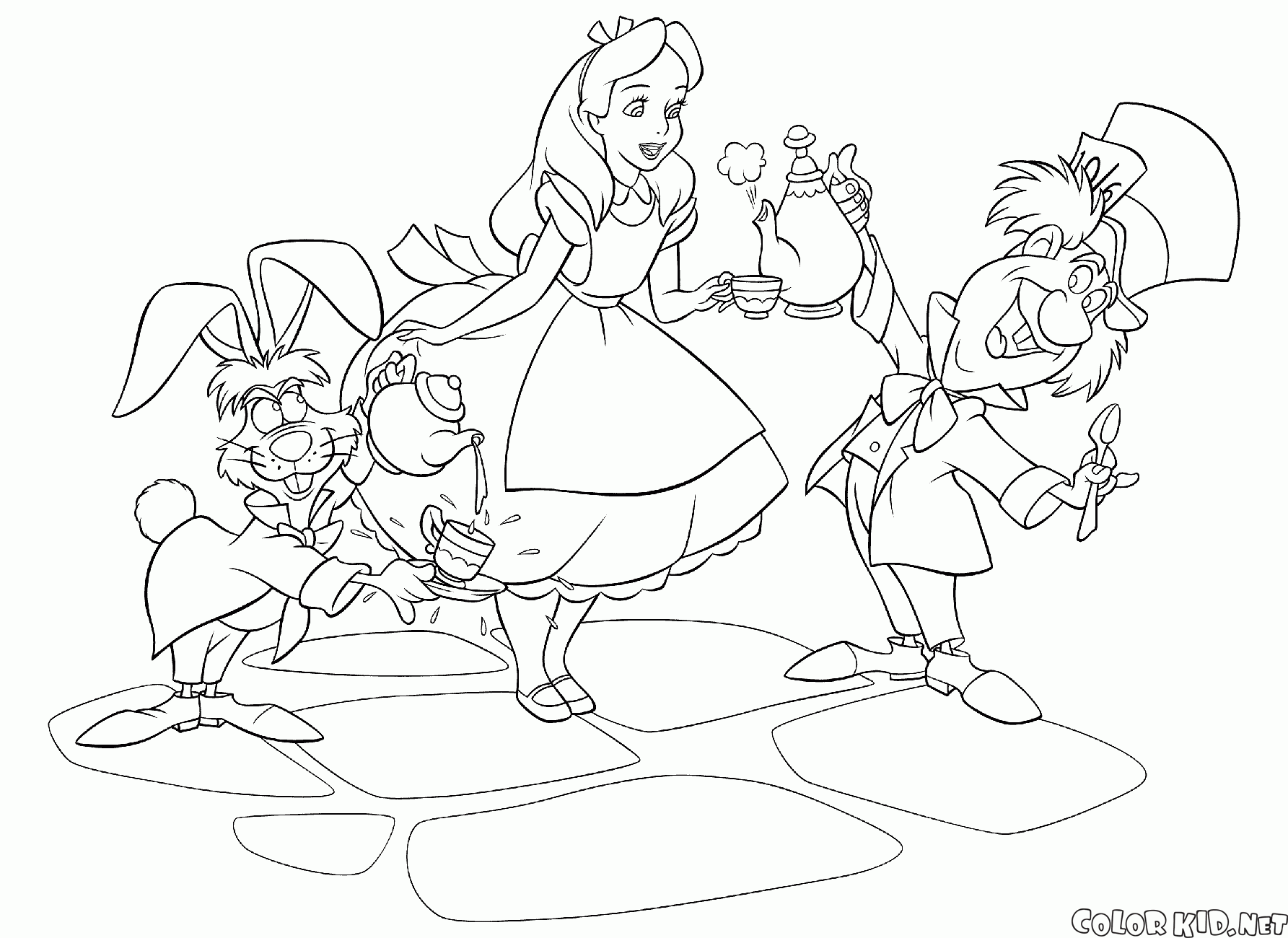 野兔，愛麗絲和瘋帽子