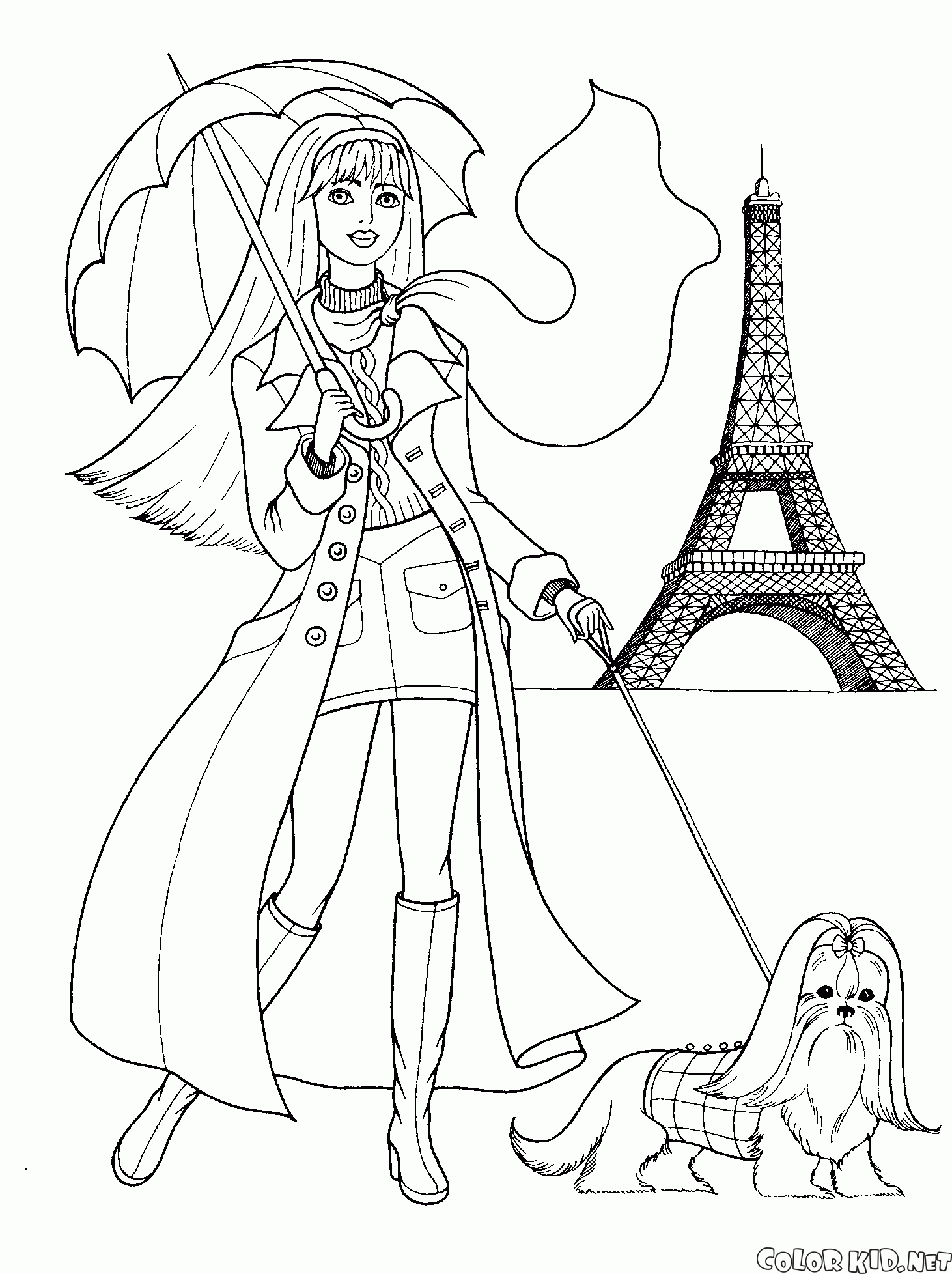 女孩在巴黎
