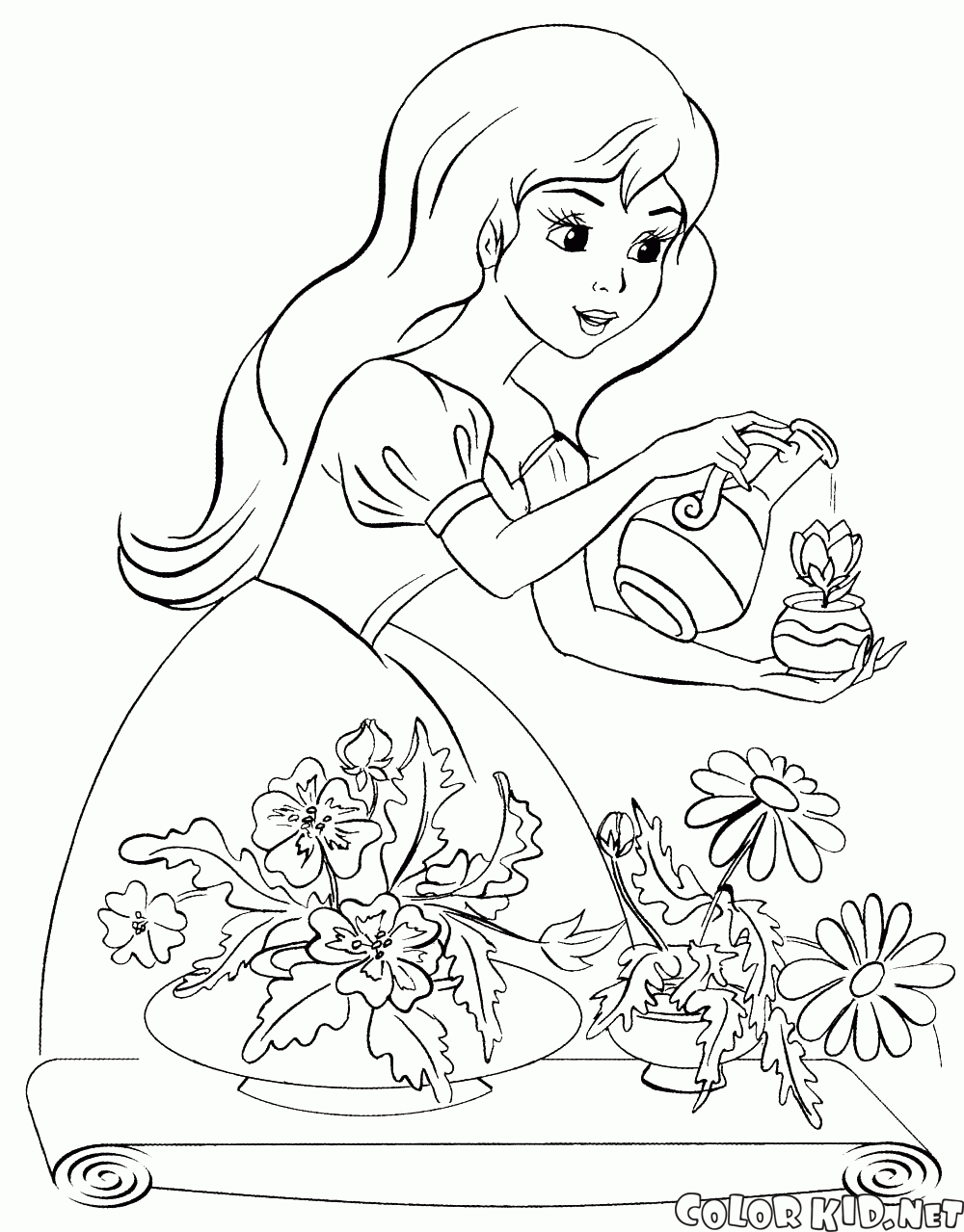 公主澆花