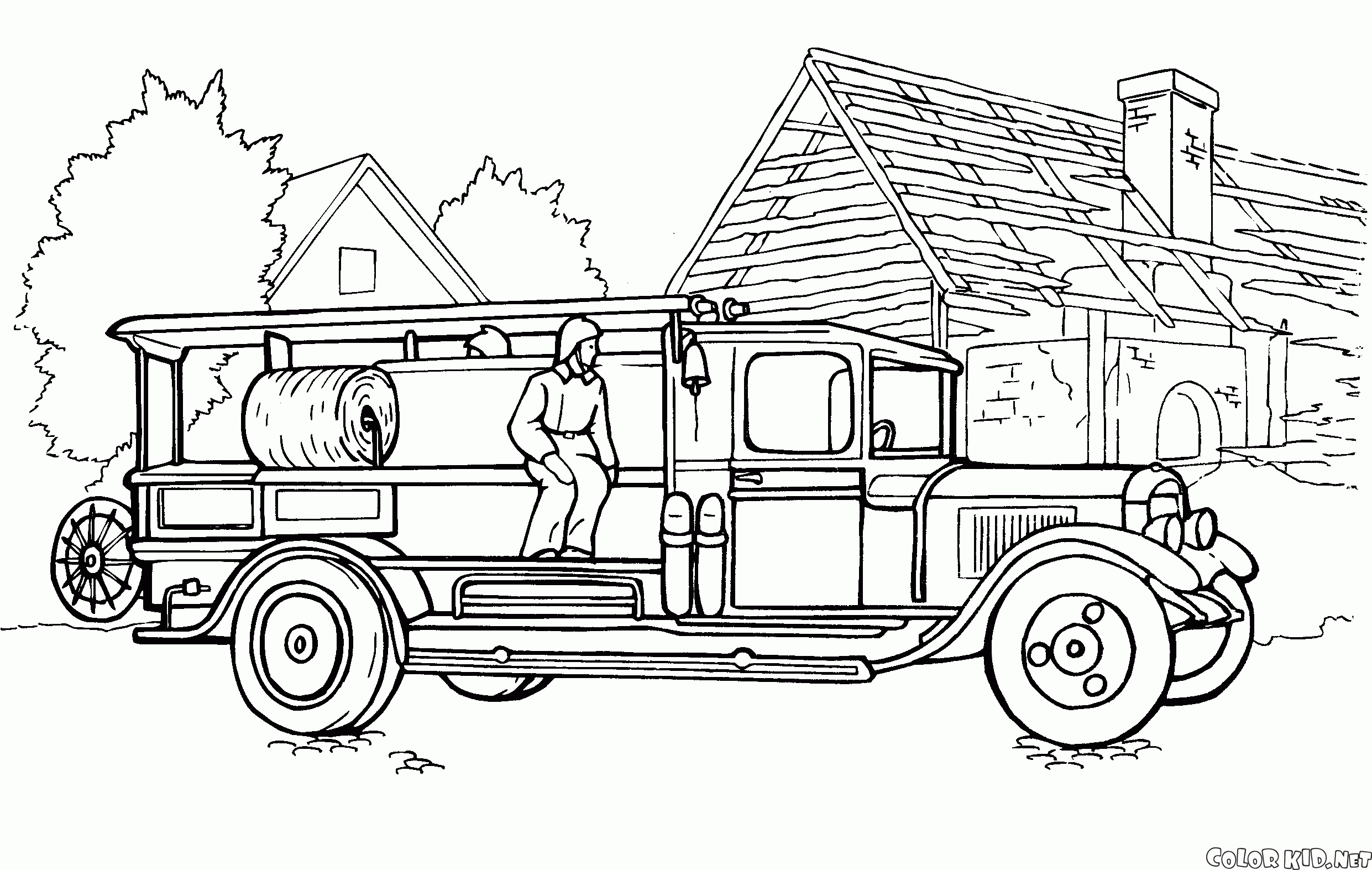 填色画 消防車19 但世紀