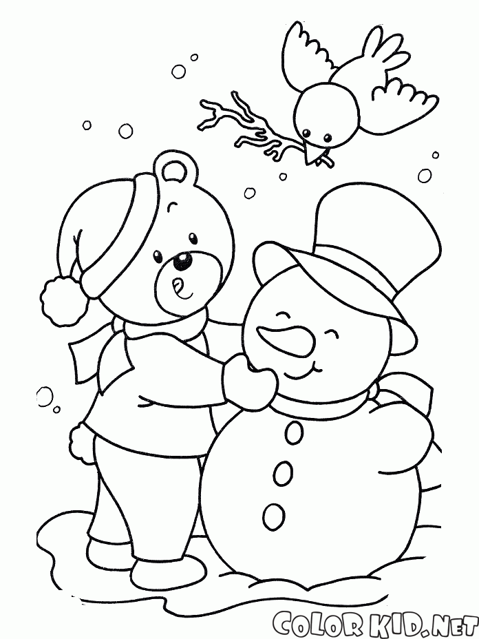 熊和雪人