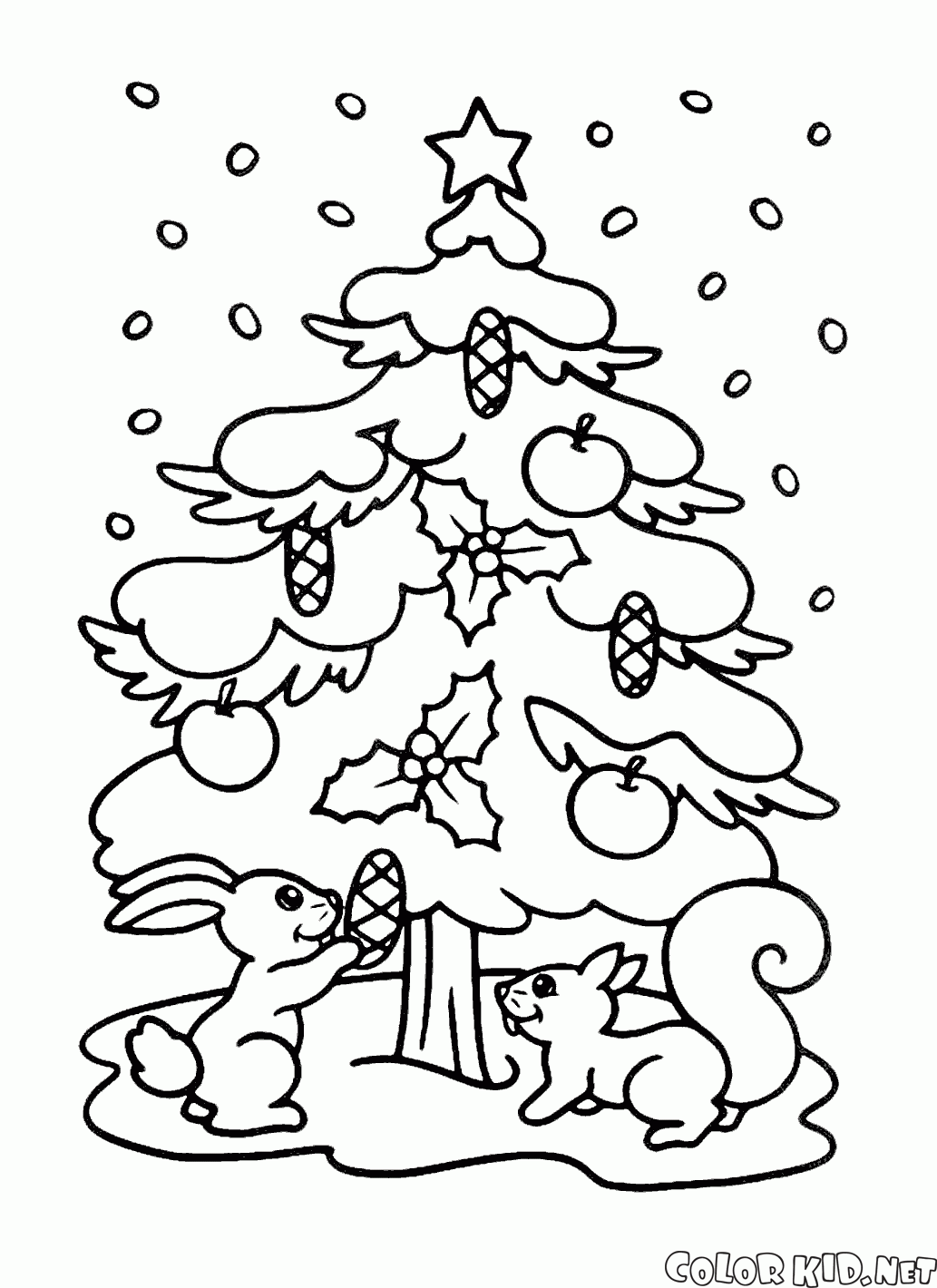 聖誕樹和松鼠