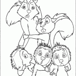 臭鼬，松鼠和豪豬