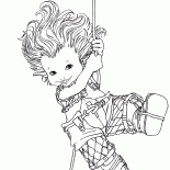 本塔曼在繩子上