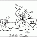 湯姆和傑里在湖上