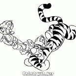 兒童袋鼠和跳跳虎