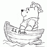小熊在船上