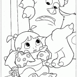 這個女孩是害怕