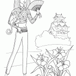 女孩與一隻猴子