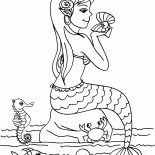 美人魚帶有珠光