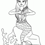 美人魚梳理她的頭髮
