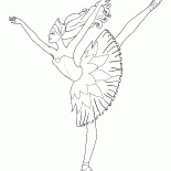 芭蕾舞女演員和高難動作