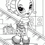 在一家服裝店的女孩