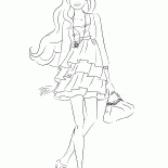 芭比娃娃在很短的裙子