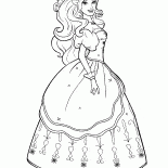 芭比娃娃在漂亮的裙子