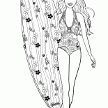 芭比娃娃是從事衝浪