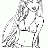 芭比娃娃在游泳衣