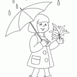 傘下的女孩
