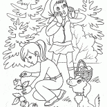 在樹林夏季兒童