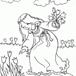 公主走周圍的草甸