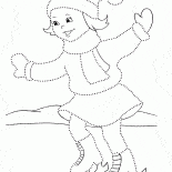 女孩溜冰
