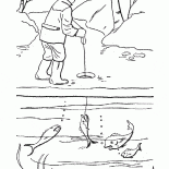 冬季捕魚