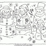 家庭堆雪人