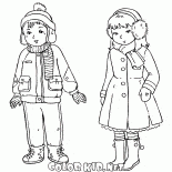 在冬天的衣服兒童