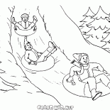 從白雪皚皚的山坡滑動