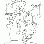 雪人和女孩