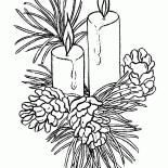 在一個分支聖誕蠟燭